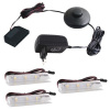 Osvetlenie nábytku LED pás - Zestaw LED 3 x klips do szyb półek, zasilacz kable (Osvetlenie nábytku LED pás - Zestaw LED 3 x klips do szyb półek, zasilacz kable)