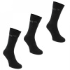 Gelert 3 Pack Thermal Socks Womens Black Ladies 4-8