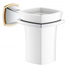 Grohe Grandera - Keramický pohárik s držiakom, chróm/zlato - 40626IG0