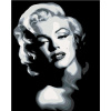 Zuty Diamantové maľovanie ČIERNOBIELA MARILYN 40x50 cm vypnuté plátno na rám