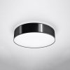 Sollux Lighting Stropné svietidlo Arena, 1x čierne plastové tienidlo, (biely plast), (fi 45 cm)