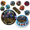DIGITÁLNA TLAČ Jedlý obrázok na tortu League of Legends LOL POSTAVY + TEXT 1