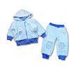 Teplaková súprava - Detské tracksuit ewa klucze veľkosť 68 modrá (nohavice na trať+mikina Teddy Fur Ewa Klucze 68)