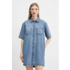 Rifľové šaty Guess Jeans mini, rovný strih, W5GK99 D5M81 W5GK99.D5M81 modrá M