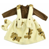 Popshops 3dielny dievčenský set na chladnejšie dni- Sofi Bear exclusive (sukňa, čelenka, hnedý rolák) veľkosť: 74 (6-9m)