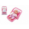 Teddies Bábätko / pevné telo plast 25cm v nosidle s lahvičkou v blistri