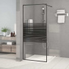 Sprchová zástěna walk-in černá 90 x 195 cm čiré ESG sklo Černý 152146