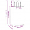 vidaXL Papierové tašky 250 ks s rúčkami, biele, 21x11x31 cm - Biela - 240470-254202