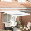 zahrada-XL automatická vysúvacia markíza biela 350x250 cm, vidaXL náhradná tkanina pre rám 3.5x2.5 m biela 3330363