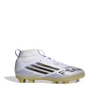 adidas F50 League Childrens Multi-Ground Football Boots White/Blk/Gold C13 (31.5)
