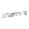 Hansgrohe RainSelect - Podomietkový termostatický modul pre 5 spotrebičov, chróm 15384000