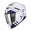 Moto přilba EXO-520 EVO AIR BANSHEE matná bílo/modro/fialová - Velikost S
