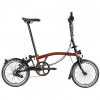Skladací bicykel Brompton C Line Explore Black Edition, Flame Laquer typ riadidiel S