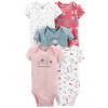 CARTERS CARTER'S Body krátky rukáv Variant: CARTER'S Body krátky rukáv Pinkblue dievča LBB 5ks NB/ veľ. 56