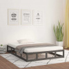 vidaXL Posteľný rám sivý 150x200 cm King masívne drevo - Sivá - 115414-62947