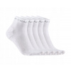 Športové Ponožky CRAFT CORE DRY MID 5-BALENIE, veľkosť 43-45, biele