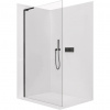 CERANO - Sprchová zástena Walk-in Onyx L-ľavá vzpera - 8 mm - čierna matná, transparentné sklo - 160x200 cm