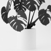 Monstera Magnetica – 3D Tlačená Dekorácia & Podložky pod Poháre Farba listov: čierna, Vyber typ kvetináča: Classic, Vyber farbu kvetináča: biela