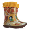 DEMAR HAWAI LUX PRINT 0049 AK žirafa / Detské zateplené čižmy 34-35
