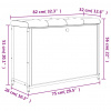 vidaXL Lavička na topánky s vyklápacou zásuvkou dymový dub 82x32x56 cm - Hnedá - 130745-76751