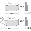 TRW LUCAS MCB723SI TRW ZF BRZDOVÉ DOŠTIČKY KH317 SINTER OFFROAD SUZUKI LTF 500 03-04, YAMAHA YXR 660 04-06 YFM 700 RAPTOR 06-, T