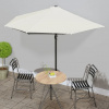 vidaXL Balkónový slnečník, hliníková tyč, pieskový 300x155 cm, polkruh - Béžová - 21738-163272