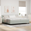 vidaXL Postel s boxspringom a matracom Svetlosivá 200x200 cm Zamat 3339194