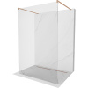 Mexen Kioto voľne stojaca sprchová zástena 100 x 200 cm, transparentná 8 mm, brúsená meď - 800-100-002-65-00