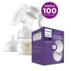 Philips AVENT Odsávačka mater. mlieka manuálne + Prsné vložky jednorazové 100 ks