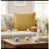 Gobelínová obliečka na vankúš s dekoračným lémom 42x42 cm žltá Chenille IT150 42x42 cm Staroružová