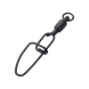 MADCAT Obratlíky STAINL. BB SWIVELS W. CROSSL. SNAP BLACK 3PCS 75KG