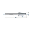 Karnasch 113087047 | L (KEL) -Kužeľová zaoblená fréza HP-1 12,0 DINx25x6-70/14°mm, nepovlakované