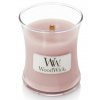 Woodwick Rosewood - Palisander vonná sviečka s dreveným knôtom a viečkom sklo malá 85 g