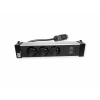 Power Frame 3xUTE 230V, nabíjačka (USB A + USB C), 0.2m kábel 1.5mm², GST18, hliník/čierny