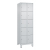 Skriňa C+P Cabo-Plus, 2 oddelenia po 5 políc, 600 x 500 x 1950 mm, sivá, na nožičkách