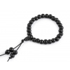 Drevený náramok Japa Mala čierna 1ks