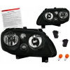 VW Touran I 1T 03-06 LAMPY predné svetlomety DEPO BLACK čierne H7 tuning