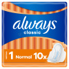 Always Classic Normal Hygienické vložky 10 menštruačných vložiek