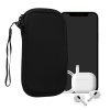kwmobile Universal telefon Pouch Size S - 4.5 - Neoprene smartphone Pouch with Zip - Water-Repellent Mobile Pouzdro na telefon - Sleeve in černá