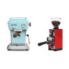 Ascaso Dream PID, Kid Blue + Eureka Mignon Libra 65 All Purpose, CR ferrari red