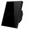 Dvojitý dotykový vypínač Adelid čierny QB.W2-TOUCH