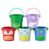 SKIP HOP Zoo hračka do vody vedierka Stack&Pour 5ks, 9m+