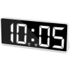E-CLOCK DS-6628 LED budík, digitálne hodiny 15,5x6,3x2,5cm, biela