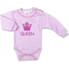 BABY´S WEAR Detské body - Kráľovná, ružové veľkosť: 92 (18-24m)