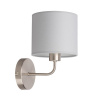 Spot-Light Nástenné svietidlo Tomi, 1xmax.40w, svetlosivé textilné tienidlo, s