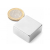 SOLLAU Neodymový magnet hranol 30x30x15 mm, N45, ponikelovaný