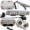 Výstražný nosník 24 LED Maják UFO 12/24V 15 režimov, 3,3 m Kábel, IP67