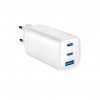 Gembird TA-UC-PDQC65-01-W 3portová 65W GaN USB PowerDelivery rychlá nabíječka, bílý