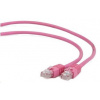 Gembird PP12-3M/RO UTP Cat5e Patch, 3m, růžový