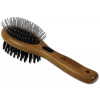 Bamboo Groom kartáč kombinovaný se štětinami a nerezovými hroty Malý